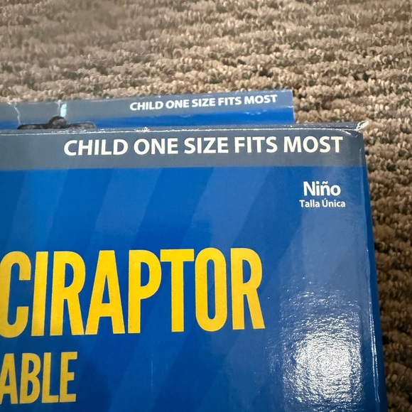 Inflatable Velociraptor Costume - Blue Child one size fits most. Up to 5’1” NWT - Picture 3 of 13